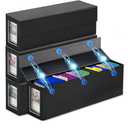 Swaitee Trading Card Storage Box, Magnetic, Toploaders, Black, Bulk Boxes for Tcg, Sports, Game, Basketball, Fits 850 Sports and 1200 Standard Cards6 Pack