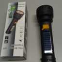 KERNOWO Solar Flashlights, 1500 Lumens Led Solar Powered Flashlight with Digital Display 2000mAh Battery Rechargeable Handheld IP65 Waterproof Flashlights for Survival Emergencies, 4 Pack