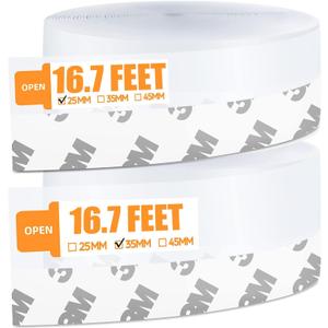 33.5 Ft Weather Stripping Door Seal Strip, Silicone Tape for Draft Stopper, Self Adhesive Shower Door Bottom Seal and Insulation Strip for Door Frame, Windows and Glass Gaps (Transparent, 25+35mm)