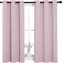 NICETOWN Room Darkening Curtain Panels for Girls Room, Nursery Essential Thermal Insulated Grommet Drapes for Small Window (Baby Pink, 2 PCs, 34 x 45 inch) (34"W x 45"L (Pack of 2), Baby Pink)