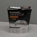 HIEEY 3 Way Mirror for Hair Cutting with LED,360 Trifold with Height Adjustable Telescoping Hooks,and 5X Magnification,for Makeup and Styling (Black)