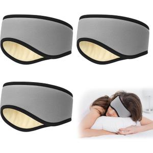 Chicingyou 3 Pcs Soundproof Ear Muffs Noise Cancelling Soft Ear Muffs for Men Women Sleeping Home Study Travel Fits All Heads(Gray)