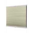 Ventanara® Window Pleated Blind, No Drilling for Gluing, Pleated Blind, Honeycomb Pleated Folding Blind, Tensioned, Includes Premium Adhesive Backings (80 x 130 cm, Beige Honeycomb Room Darkening)