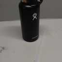 Hydro Flask Water Bottle - Insulated Stainless Steel - Wide Straw Lid, Non Spill, Leakproof in 32 Oz Black