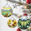 Stained Glass Ornament, Christmas Ornament, Hanging Ornaments for Home Decor & Christmas Tree Ornaments Exquisite Holiday Decor, Xmas Gifts & Holiday Present - Wildflowers