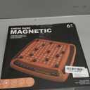 Magnetic Game Chess, Magnet Game Chess 40 Piceses, Family Games for Kids and Adults, Board Game for Kids 8-12 Family Games Night 2-4 Players, Gifts for Teens Kid (Brown)