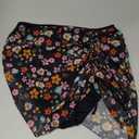 Blooming Jelly High Waisted Swim Skirt Tummy Control Swim Bottoms Mesh Ruched Drawsting Bathing Suit (Black, M)