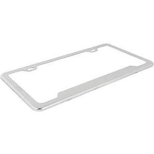 Grand General 60408 Chrome License Plate Frame with 2 Holes and Bottom Center Raised, Frames