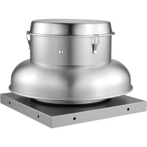 VEVOR Roof Exhaust Fan, 900CFM & 1500CFM Adjustable Speed Control Attic Vent Fan with High-Power Motor, 21inch Fan Base Heavy-Duty Aluminum Alloy, Compact for Garage,Kitchen,Bathroom,Silver