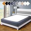 Twin Six Premium Box Spring Cover Update Bed Skirt Wrap Around Cover, Mattress Cover, King/California King/Split King, Dark Grey