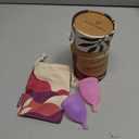 EcoBlossom Reusable Menstrual Cup Set - The Most Reliable Medical Grade Silicone Period Cups - Comfortably use for 12 Hours (2 Small Cups)