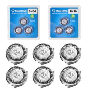 6pcs SH50/52 Replacement Heads Compatible with Philips Norelco Series 5000,Pt8xx, Pt7xx, At8xx, At7xx, S5xxx Elctric Shaver,Replacement Blades for Philips Norelco 5000 Replacement Heads