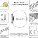 Wearlizer Stainless Steel Compatible for Fitbit Versa/Versa 2, Ultra-Thin Lightweight Replacement Bands for Women & Men