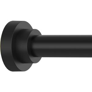 Thestoa Shower Curtain Rod Adjustable 43-78 inch, 1"Diameter Spring Tension Curtain Rod No Drill, Anti-Rust Non-Slip Shower Rod, Black Shower Curtain Rod for Bathroom Tension