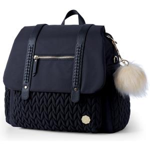 Diaper Bag BackPack Large Capacity Travel Mommy Bag Waterproof and Stylish with Changing Pad Baby Bag for Women and Girls (Black)