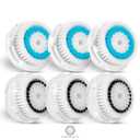 Compatible Facial Cleansing Brush Head Replacements 6 Pack | Fully Compatible | For Deep Pore Cleaning and Sensitive Skin