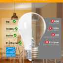 MASTERY MART A19 LED Bulbs 60 Watt Equivalent, 9W Non-Dimmable, Flicker-Free, 800 Lumens, Soft White 2700K, E26 Base, 10000 Hours, Energy Saving, Bright for Living Room, Bedroom, 6 Pack