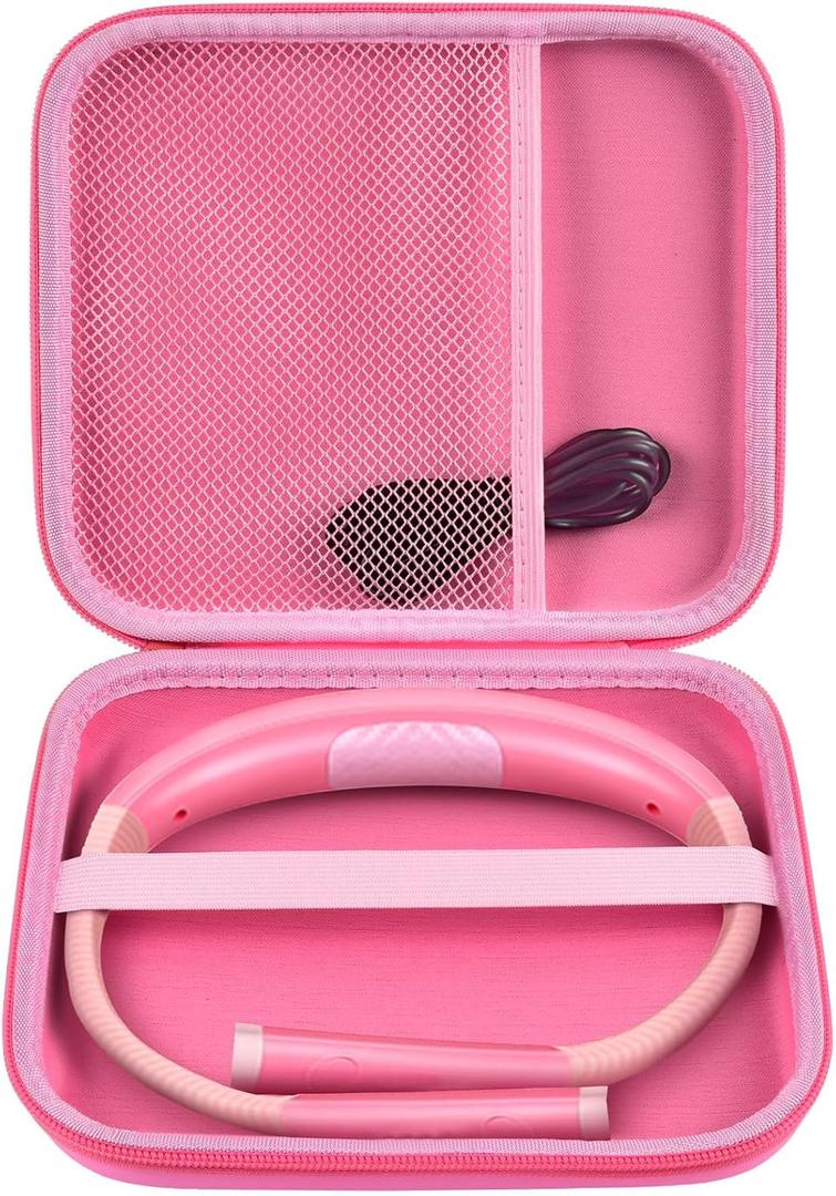 Case Compatible with Glocusent/ for Vekkia/ for LITOM/ for LEDGLE/ for TAKKUI/ for TSINGREE LED Neck Reading Light Book Light for Reading in Bed. Storage Carrying Holder for USB Cable -Pink (Box Only)