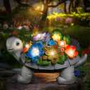 Linkax Birthday Gifts for Women Mom Grandma Sister, Turtle Statue Solar Lights Outdoor Garden Decor for Outside Yard Patio Porch Balcony Fall Home, Housewarming Gifts New Home, Fathers Day Presents