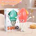 2 x Sachie Dancing Octopus Baby Toy Electric Crawling Octopus with Music & Lights, Rechargeable Sensory Toy for Infants & Toddlers, Fun Learning Gift for Boys & Girls(Pink)