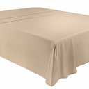 Utopia Bedding Flat Sheet - Soft Brushed Microfiber Fabric - Shrinkage & Fade Resistant Top Sheet - Easy Care - 1 Flat Sheet Only (King, Beige)