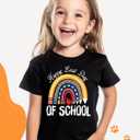 Last Day of School Shirt, Toddler Boys Girls Kids Graduation Shirts, Happy End of School Year Funny Graphic Tee Tops, 2-8T (Black)