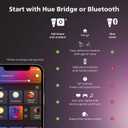 Philips Hue Signe Smart Table Lamp, Black, 1 Pack, White & Color Ambiance LED Color-Changing Light, Control LED Lamp with Hue App, Works with Alexa, Google Assistant, Apple HomeKit