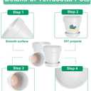 Vensovo 6 Inch White Terracotta & Clay Pots for Plant with Saucer - 4 Pack Medium Terra Cotta Planter with Drainage Hole, Flowerpot for Indoor Outdoor Plants, Crafts, Wedding Favor