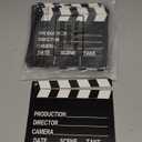 Jecery 20 Pcs Movie Film Clap Board 7 x 8 Inch Clapboard Directors Clapper Clapboard Movie Night Party Decorations Writable Cut Action Scene Board Centerpiece for Photo Prop (Black)