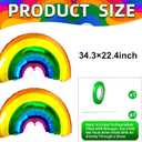 Jumbo Rainbow Foil Balloons 34 Inch 3Pcs Set, Premium Metallic St Patrick's Day Birthday Decorations Complete Kit, for Eye-Catching Balloon Arch Garland Backdrop Party Festival Decor