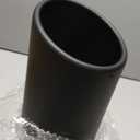 Richeer Adjustable 3-3.5 inch Inlet Exhaust Tip, 5" Outlet 12" Overall Length Stainless Steel Exhaust Tip Black Powder Coated Finish, for Vehicles with 3-3.5" O.D. Exhaust Tailpipe