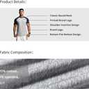 Casual Short Sleeve Crew Neck Classic Wicking Breathable Fitness Muscle Athletic T Shirts Men (Gray, XXXL)