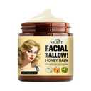 Tallow and Honey Balm - Beef Tallow for Skin 4OZ, 2025 Natural Tallow Face Moisturizer for Cracked, Dry Skin, Organic Hydrating Deeply Moisturizing Beef Tallow Cream for Face & Body Skin Care (yellow)