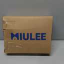 MIULEE Linen Texture Curtains Soild 100% Blackout Thermal Insulated Natural Beige Curtains Grommet Room Darkening Drapes for Living Room Bedroom Nursery 42 x 63 (2 Panels)
