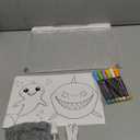 16-Inch Rechargeable Doodle Glow LED Note Board, 7-Color Light Modes, Neon Art Dry Erase Light Up Drawing Pad with Built-in Stand, Sketching Gift Toy for Kids/Girls/Teens, 5 Markers & Tracing Book (White)