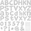 Colarr 216 Pcs Glitter Bulletin Board Letters for Classroom Numbers Alphabet 4 Inch Poster Board Letters with Adhesive Dots Punctuation Symbols Cutout Bulletin Display School Decor(Silver)