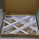 Acrux7 12 Pack White Steel Shelf Brackets 12x8inch - Heavy Duty L Brackets with Screws, White Metal Shelf Brackets - Perfect for DIY Shelves