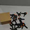 12 Pack Plastic Spring Clamps, 3.5inch Small Heavy Duty Clips for Crafts, Backdrop Stand, Woodworking, Photography Studios (Black)