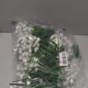 AmyHomie 20 Bundles Artificial Flowers for Outdoor Outside Spring Summer Decoration UV Resistant Faux Flowers No Fade Fake Plastic Plants Garden Porch Window Box Decorating (Pure White)