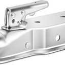METOWARE Straight Trailer Coupler for 3" Channel, 2" Ball Trailer Tongue Coupler 3,500LBS
