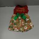 Dog Christmas Outfit Cute Dog Christmas Dress with Bowknot Tulle Puppy Clothes for Dogs Cats Boys Girls Pet Costume Large
