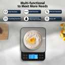 BOMATA Large Kitchen Scale with 0.1g/0.001oz High Precision, 5kg/11lb Bakery Scale with% Percentage Function, USB Rechargeable, Full-View Angle LCD with Backlight, Stainless Steel Pan