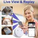 Smoke Detector Camera 1080P HD, WiFi Hidden Camera with APP Control, Indoor Security Cam with Motion Detection & Night Vision, Surveillance Cam for Home
