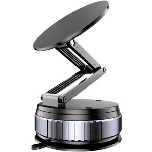 Magnetic Car Phone Mount for iPhone 16/15 Pro Max/Samsung S24 - Ultra-Strong Vacuum Suction, No Residue, 360 Adjustable, Universal Fit Tesla/Toyota/Honda (Windshield)