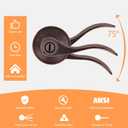 1 Pack Privacy Door Handle, Oil Rubbed Bronze Reversible Door Lever Perfect for Interior Door and Closet, Traditional Wave Style Privacy Door Lock