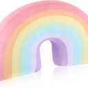 Chunful Rainbow Pillow for Girls Kids 13.8 x 8.7 x 4 Inch Plush Cute Rainbow Throw Pillow Arch Shaped Cushion Stuffed Decoration for Bed Chair Room Home Decor Easter Day(Macaron Colors,1 Pcs)