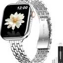 MioHHR Slim Metal Bands Compatible with Apple Watch Band 38mm 40mm 41mm 42mm (Series 10), Thin Chain Stainless Steel Strap Bands for Women iWatch Series 10 9 8 7 6 5 4 SE 3 2 1, Silver