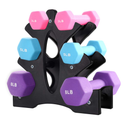 AUXSOUL 1 Pack Dumbbell Rack Stand, 3 Tier Dumbbell Bracket Free Hand Weight Tower Stand for Home Gym Organization, Holds 3/5/8 LB (Weights Not Included)