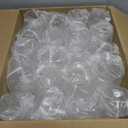Goodluck 80 PCS Diamond Stemless Plastic Wine Whiskey Glasses, 12 Oz Disposable Cocktail Glasses, Suitable for Weddings, Birthday Parties, Family Gatherings, Bars, etc (Clear)