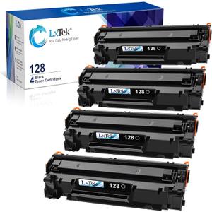 LxTek Compatible Toner Cartridge Replacement for Canon 128 Toner Cartridges, CRG128 Compatible with Canon ImageCLASS D530 D550 MF4570dw MF4770n FaxPhone L190 L100 (4 Black)